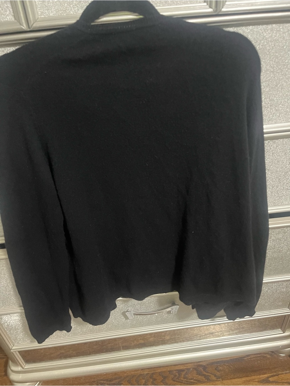 Marshall Fields Black Cashmere Crewneck Button-Front Cardigan Vintage - Picture 5 of 8